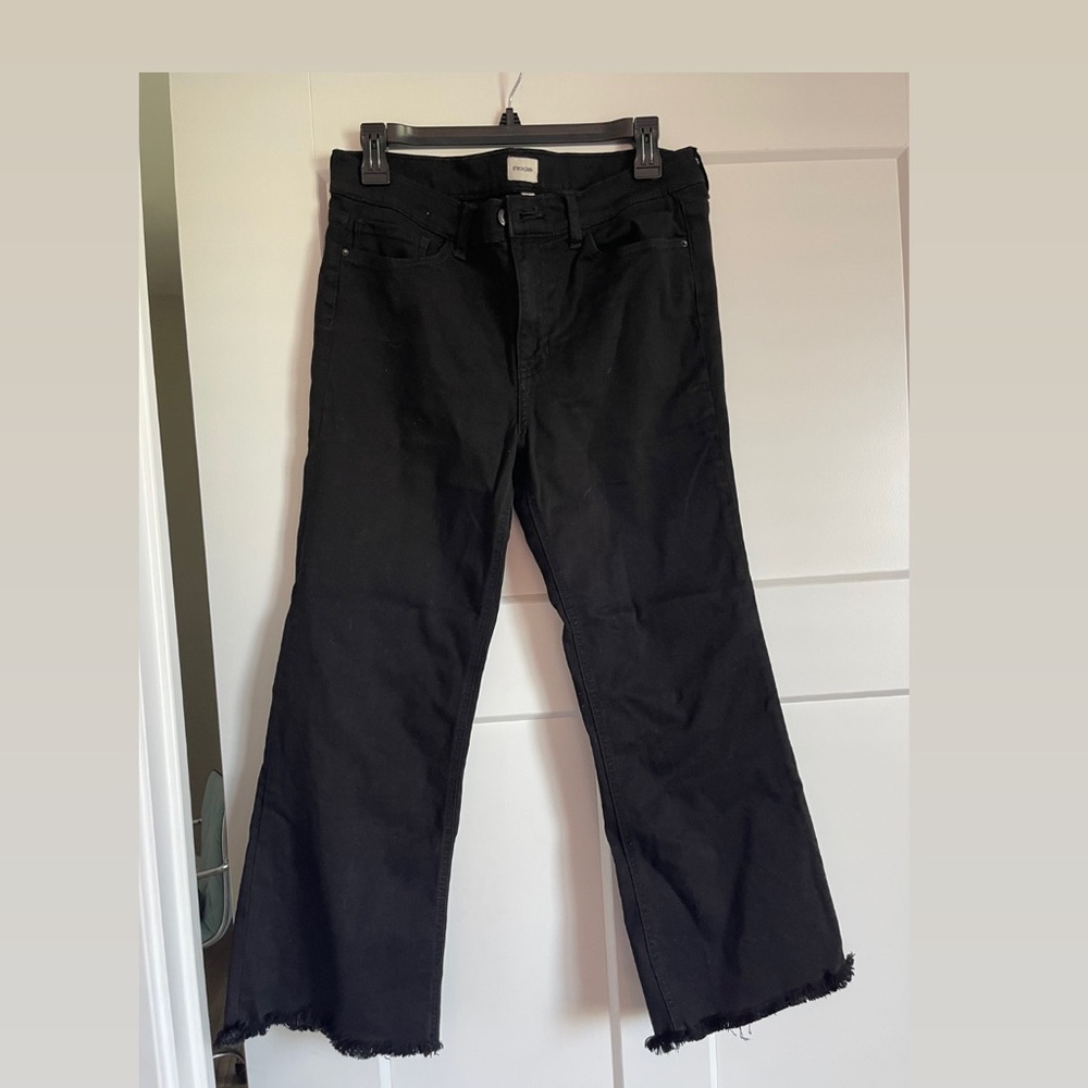 Wide leg black jeans